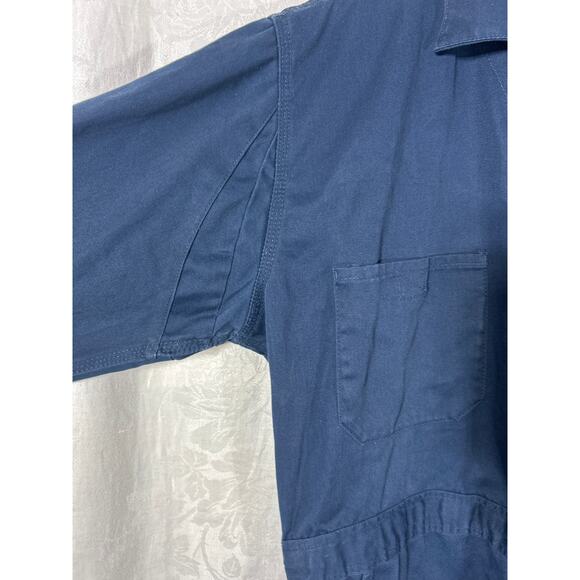 Schmidt Workwear Coveralls Large Navy Blue Long Sleeve Lightweight - Picture 4 of 10